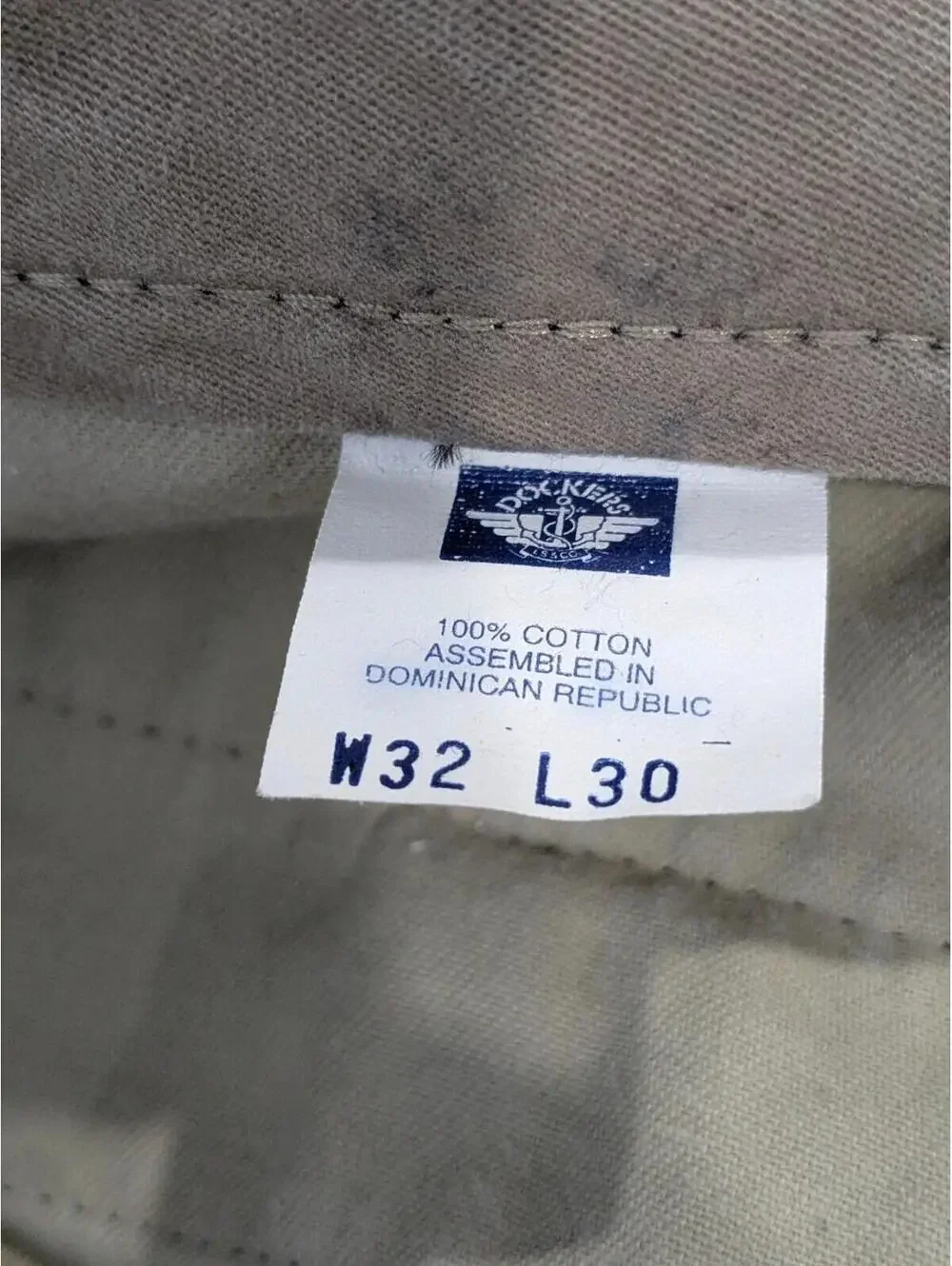 Dockers Khakis Men’s Cotton Chinos, Blue, W32 L30, Relaxed Fit, Vintage 1990's